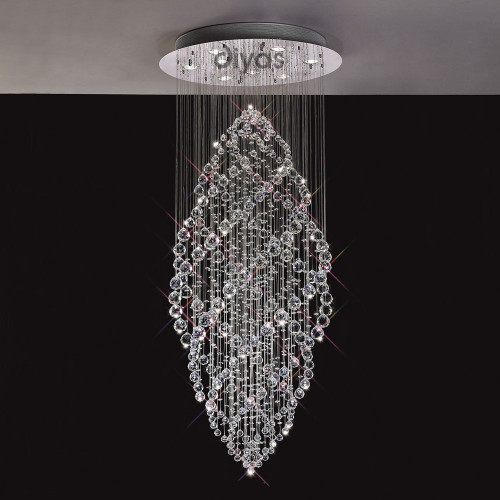 Diyas Lighting Diyas IL30784 Colorado 9 Light Chrome/Crystal Ceiling Pendant 