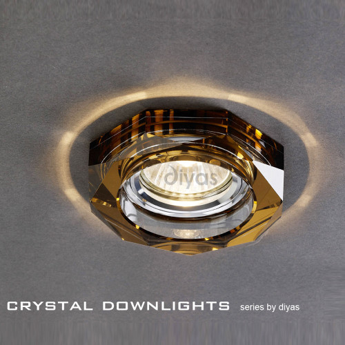 Diyas Lighting DiyasIL30823BZ Crystal Downlighters Recessed Hexagon Downlight 