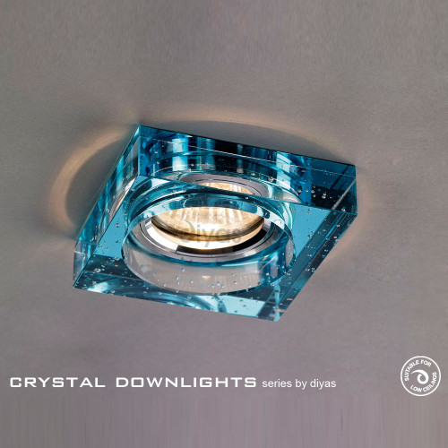 Diyas Lighting Diyas IL30832AQ  Recessed Crystal Square Bubble Downlight 