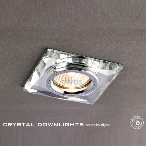 Diyas Lighting Diyas IL30812CH  Recessed Crystal Square Downlight 