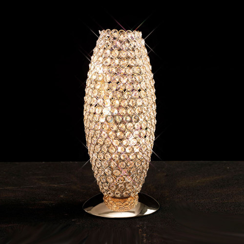 Diyas Lighting Diyas IL30766 Kos 3 Light French Gold/Crystal Table Lamp 