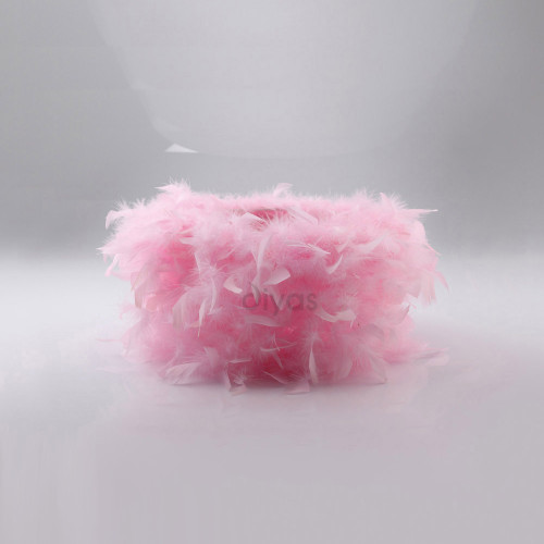 Diyas Lighting Diyas ILS10633 Arqus Small Pink Fluffy Lamp Shade 