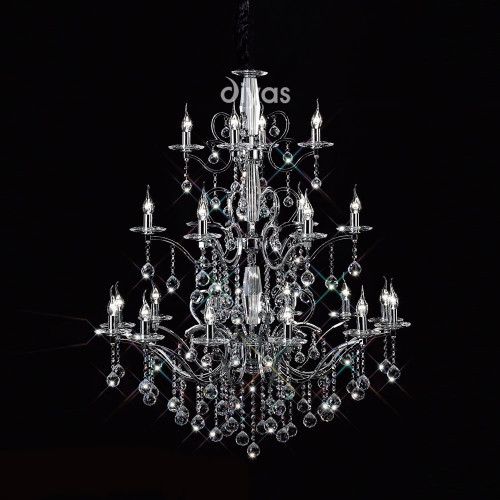 Diyas Lighting Diyas IL30126+4+12 Zinta 22Light Chrome/Crystal Pendant 