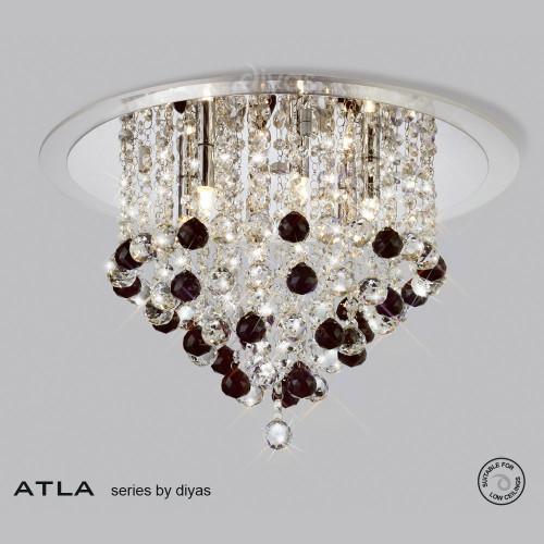 Diyas Lighting Diyas IL30009BL  Atla Six Light Black Ceiling Fitting 