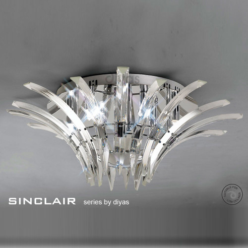 Diyas Lighting Diyas IL50442 Sinclair Polished Chrome Ceiling Fitting 