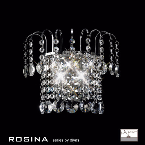 Diyas Lighting Diyas IL31052 Rosina Two Light Polished Chrome Wall Lamp 