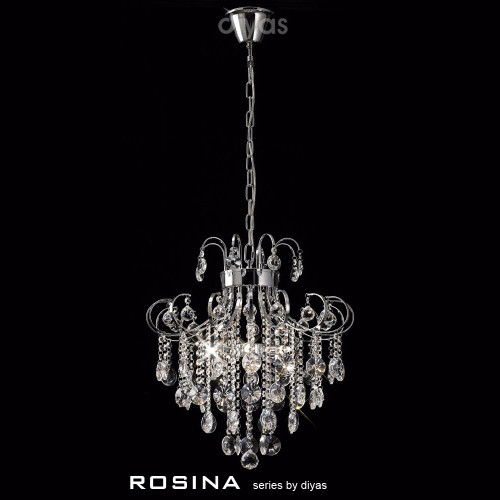 Diyas Lighting Diyas IL31054 Rosina Five Light Polished Chrome Pendant 