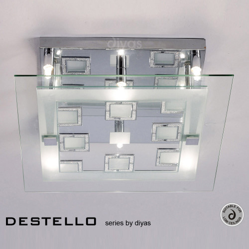 Diyas Lighting Diyas IL30982 Destello Six Light Polished Chrome Ceiling Lamp 