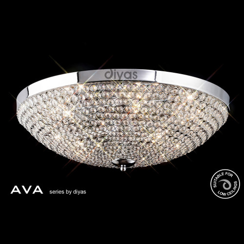 Diyas Lighting Diyas IL30188 Ava Six Light Polished Chrome Ceiling Fitting 