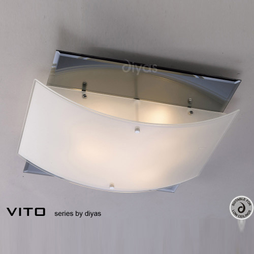 Diyas Lighting Diyas IL30992 Vito Three Light Polished Chrome Flush Fitting 
