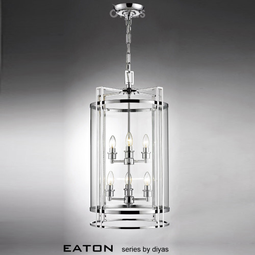 Diyas Lighting Diyas IL31084 Eaton Six Light Polished Chrome Ceiling Lamp 