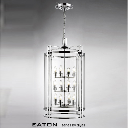 Diyas Lighting Diyas IL31085  Eaton Twelve Light Polished Chrome Ceiling Lamp 