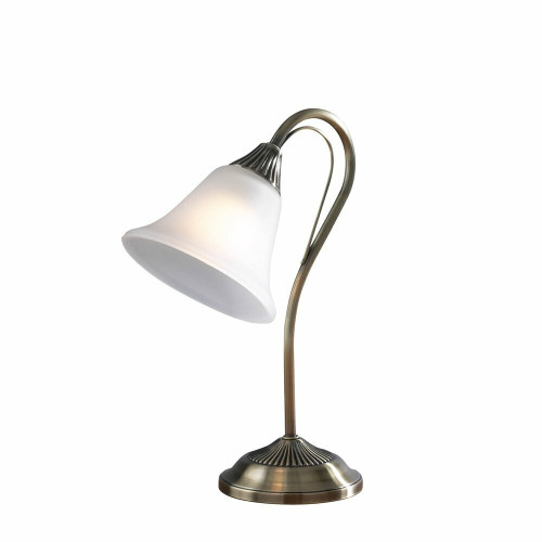 Dar Lighting Dar  BOS40 Boston 1 Light Antique Brass Table Lamp 