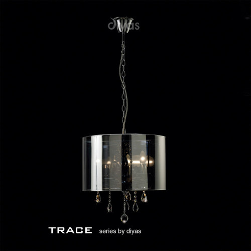 Diyas Lighting Diyas IL30464 Trace 3 Light Polished Chrome Ceiling Pendant 