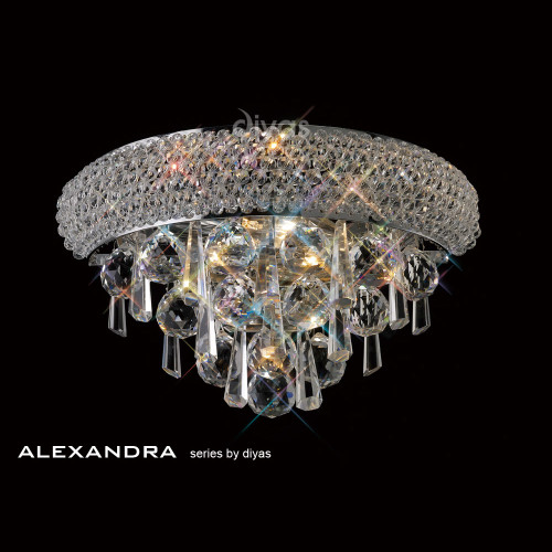 Diyas Lighting Diyas IL31440 Alexandra 1 Light Polished Chrome Wall Light 