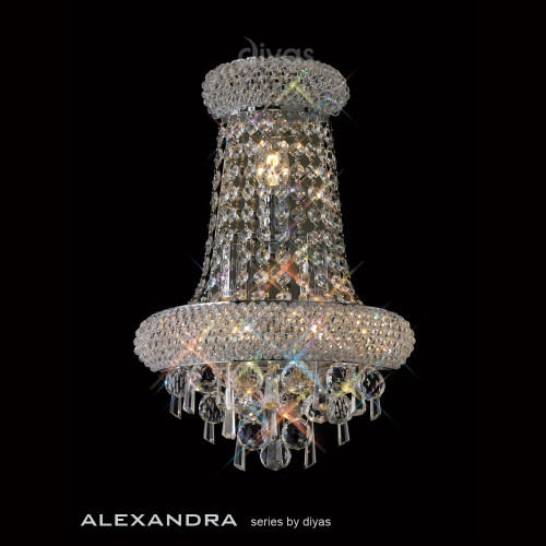 Diyas Lighting Diyas IL31442 Alexandra 3 Light Polished Chrome Wall Light 