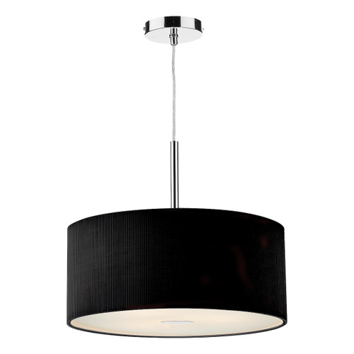 Dar Lighting Dar ZAR1722 Zaragoza 3 Light Black Shade Pendant 