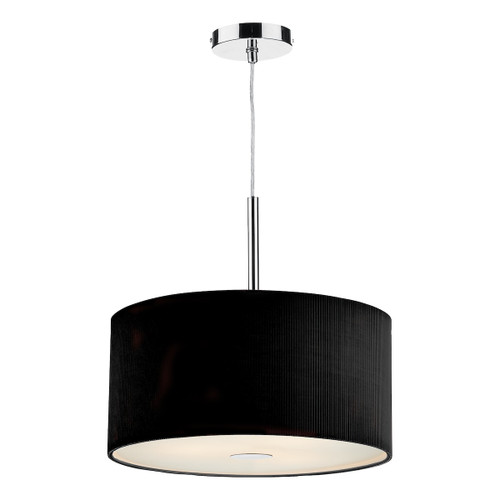 Dar Lighting Dar ZAR1022 Zaragoza 3 Light Black Shade Pendant 