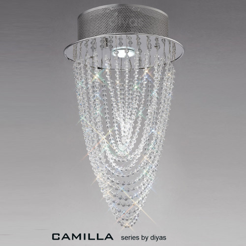 Diyas Lighting Diyas IL31390 Camilla 1 Light Polished Chrome Ceiling Light 