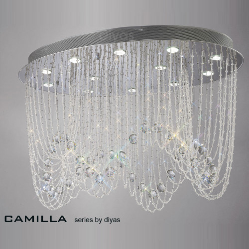Diyas Lighting Diyas IL31393 Camilla 12 Light Polished Chrome Ceiling Light 