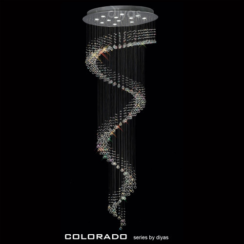 Diyas Lighting Diyas IL31373 Colorado 12 Light Polished Chrome Pendant 