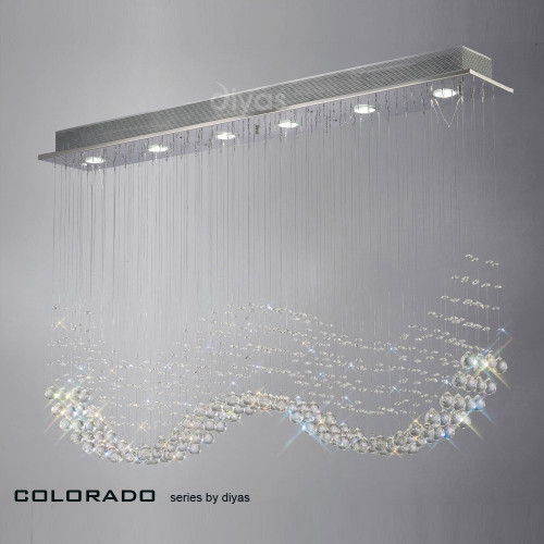 Diyas Lighting Diyas IL31380 Colorado 6 Light Polished Chrome Pendant 