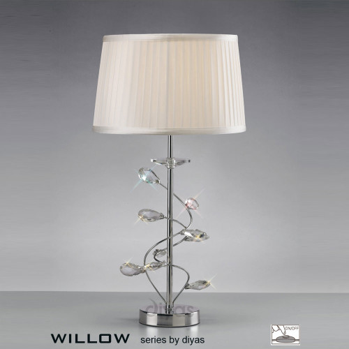 Diyas Lighting Diyas IL31210 Willow 1 Light Polished Chrome Table Lamp 