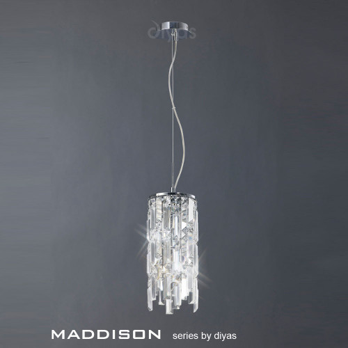 Diyas Lighting Diyas IL30253 Maddison 2 Light Polished Chrome Ceiling Light 