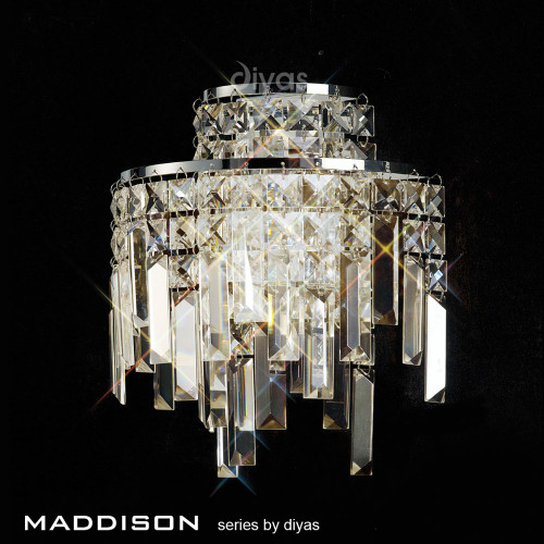 Diyas Lighting Diyas IL30250 Maddison 2 Light Polished Chrome Wall Light 