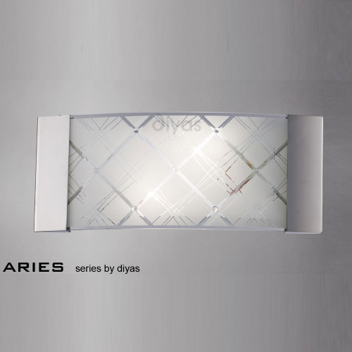 Diyas Lighting Diyas IL31280 Aries 2 Light Polished Chrome Wall Light 