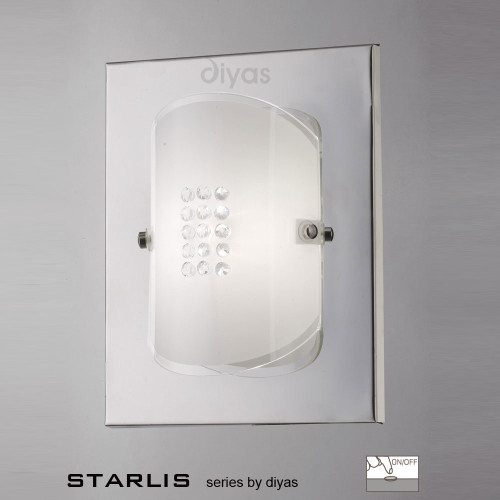 Diyas Lighting Diyas IL31330 Starlis 1 Light Polished Chrome Wall Light 