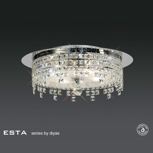 Diyas Lighting Diyas IL30263 Esta 6 Light Polished Chrome Flush Fitting 