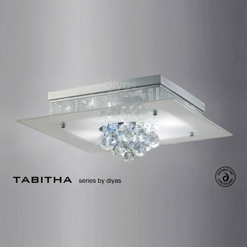 Diyas Lighting Diyas IL31470 Tabitha 4 Light Polished Chrome Flush Fitting 
