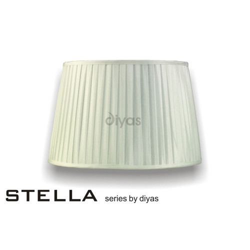 Diyas Lighting Diyas ILS20210 Stella Round Pleated Cream Shade 