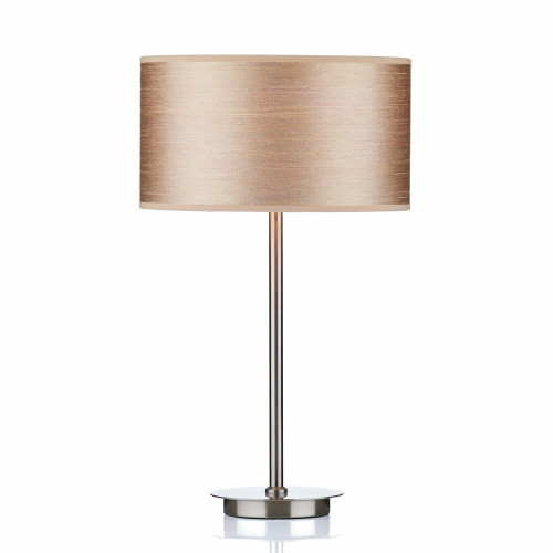 Dar Lighting Dar TUS4046 Tuscan 1 Light Satin Chrome Table Lamp 