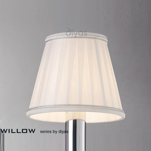Diyas Lighting Diyas ILS31218 Willow White Clip On Shade 