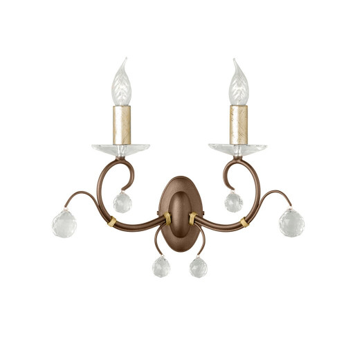 Elstead Lighting Elstead LUN2-BRONZE Lunetta 2 Light Bronze Patina Wall Bracket 