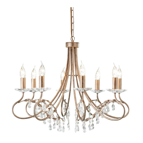 Elstead Lighting Elstead CRT8-SILVER-GOLD Christina 8 Light  Chandelier 