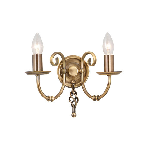Elstead Lighting Elstead ART2-AGD-BRASS Artisan 2 Light Aged Brass Wall Bracket 