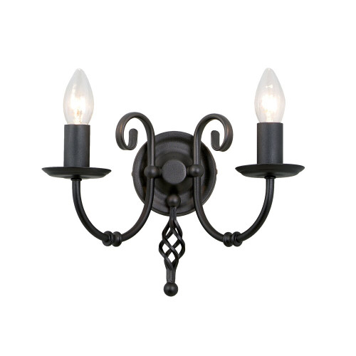 Elstead Lighting Elstead ART2-BLACK Artisan 2 Light Black Wall Bracket 