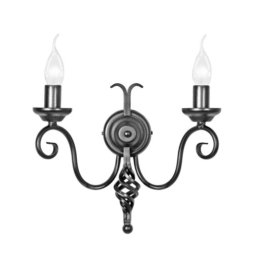 Elstead Lighting Elstead HR2A-BLACK Harlech 2 Light Black Wall Bracket 