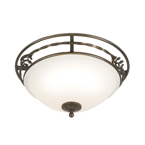 Elstead Lighting Elstead PB-F-A-BLK-GOLD Pembroke 2 Light Black/Gold Flush 