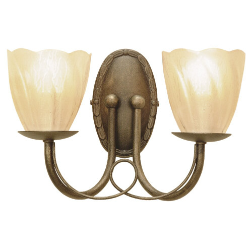 Elstead Lighting Elstead MN2-BLK-GOLD Minster 2 Light Black/Gold Wall Bracket 