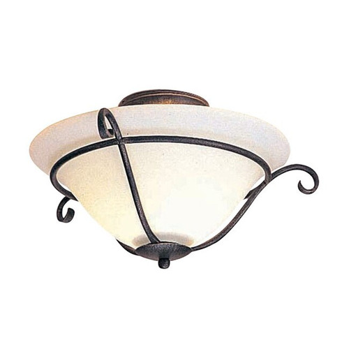 Elstead Lighting Elstead TCH-F-BLK-GOLD Torchiere 1 Light Flush Fitting 
