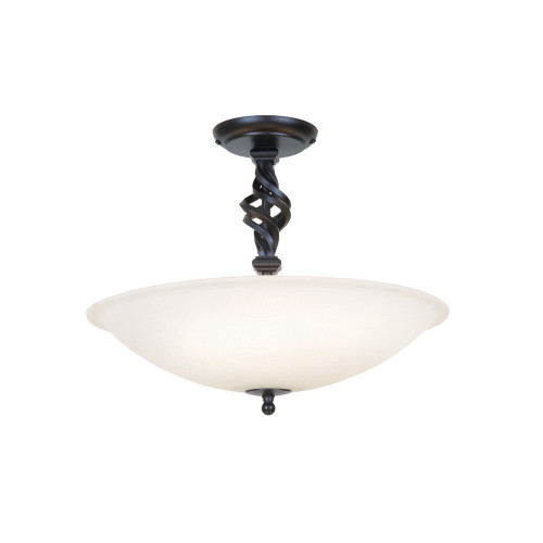 Elstead Lighting Elstead PB-SF-A-BLACK Pembroke 3 Light Black SemiFlush Fitting 