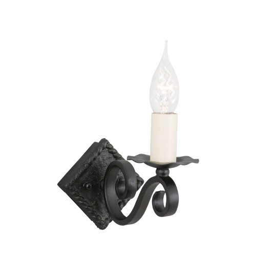 Elstead Lighting Elstead RY1A-BLACK Rectory 1 Light Black Wall Bracket 