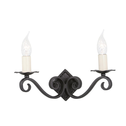 Elstead Lighting Elstead RY2A-BLACK Rectory 2 Light Black Wall Bracket 