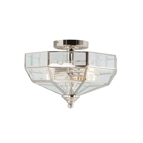 Elstead Lighting Elstead OLD-PARK-PN Semi Flush Fitting - Polished Nickel 