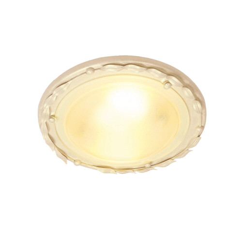 Elstead Lighting Elstead OV-F-IV-GOLD Olivia 1 Light Ivory/Gold Flush Fitting 