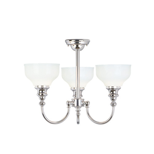Elstead Lighting Elstead BATH-CD3 Cheadle 3 Light Semi-Flush Bathroom Fitting 